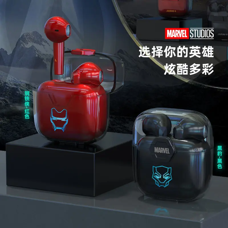 Гарнитура Bluetooth Disney Marvel BTMV18, двухканальная, для киберспорта, высокого качества, подходит для Apple iPhone, Huawei, Xiaomi, беспроводная.