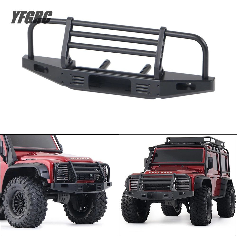 

1/10 RC Crawler Metal Adjustable Front Bumper Kit with Winch Base for Traxxas TRX4 Defender Axial SCX10 SCX10 II 90046 90047