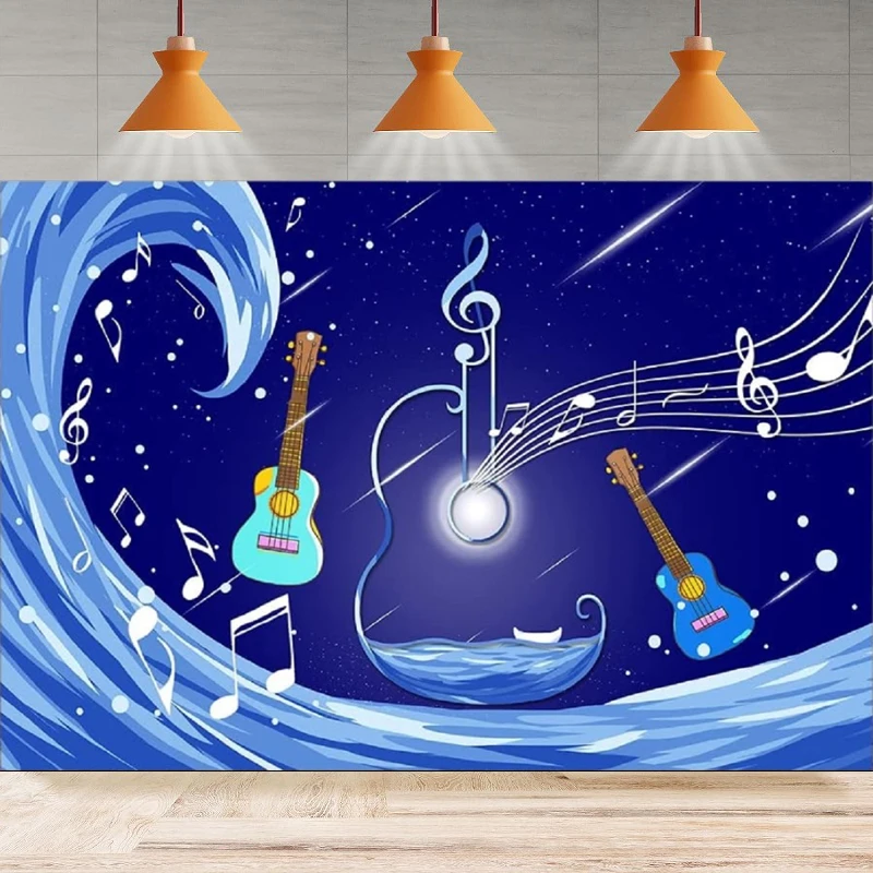 Фон для фотосъемки в стиле рок-н-роллов и ночной гитары