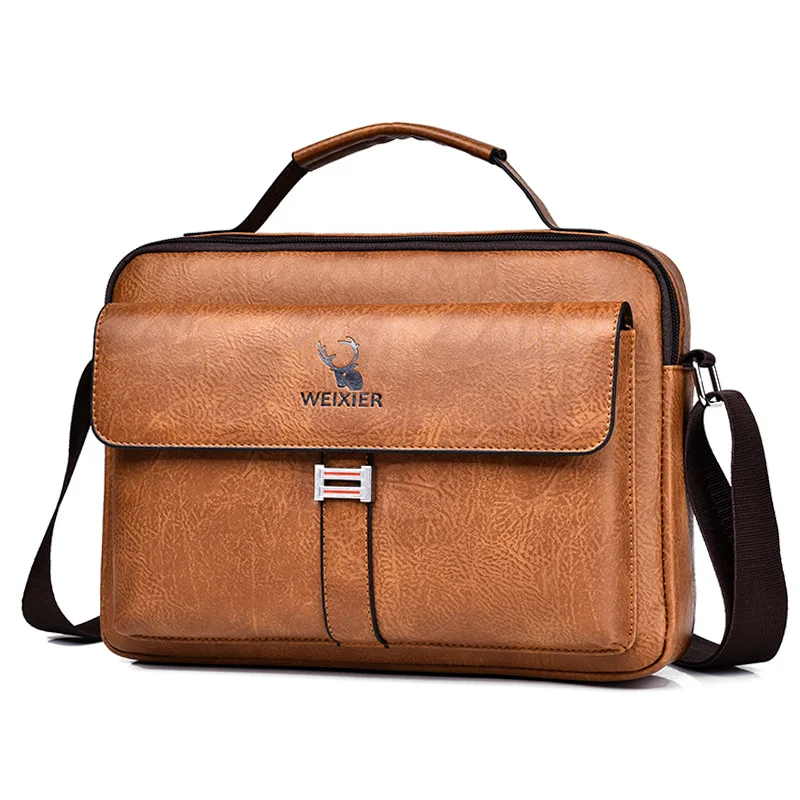 Luxury Brand Men's designer bag Vintage Shoulder Bag PU Leather Messenger Bag Fashion Crossbody Bag Male Handbag For IPAD bolsos