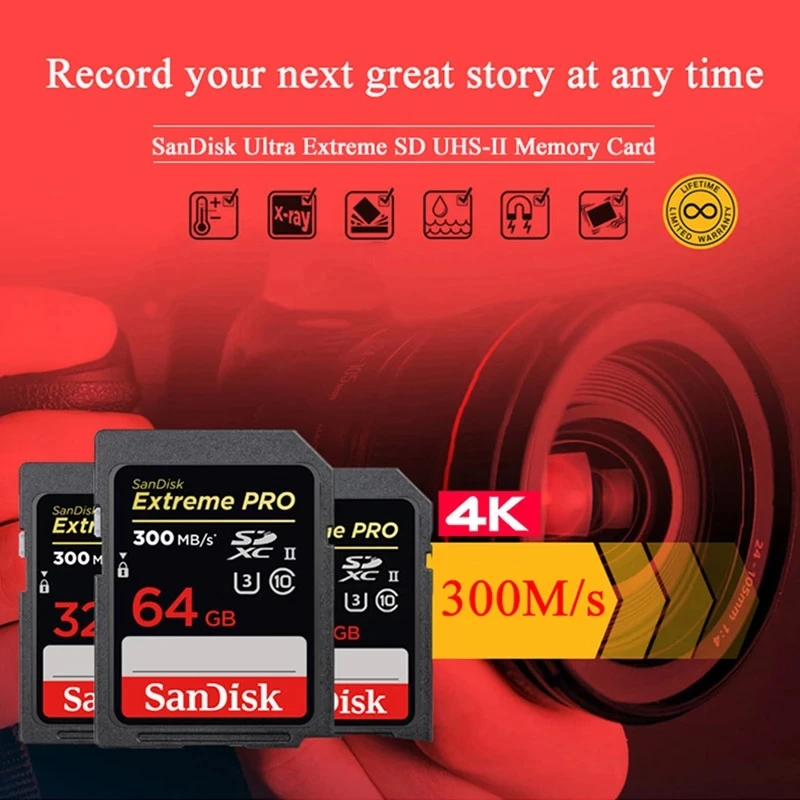 SanDisk Extreme PRO SD флэш-карта памяти 1 ТБ 512 ГБ 256 128 64 32 SDH SDXC |