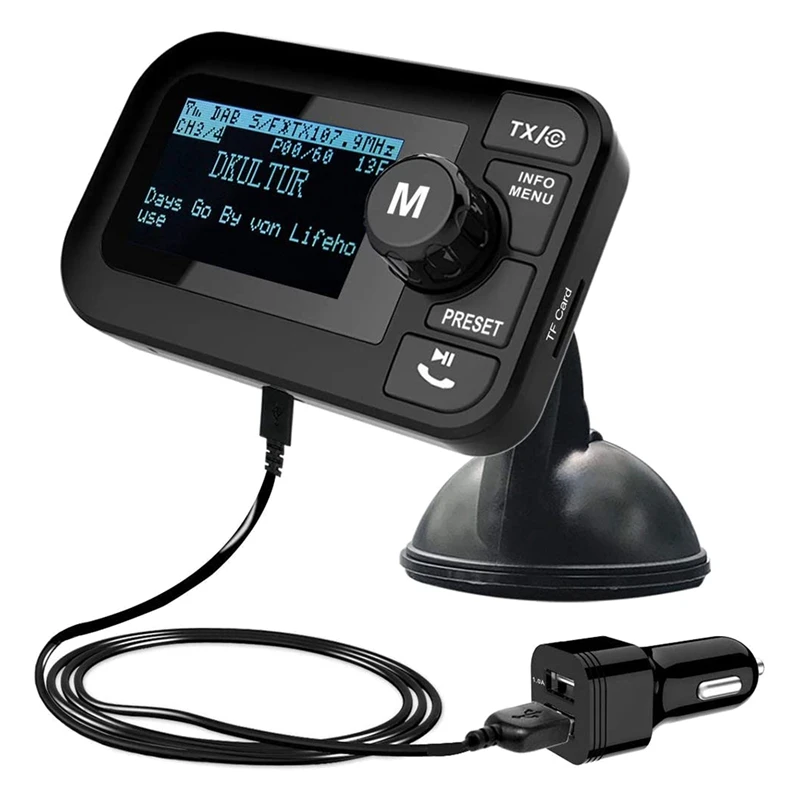 

Автомобильный DAB/DAB + Радио Портативный Bluetooth FM-передатчик 2,3 дюймов Большой ЖК-дисплей автомобильные наборы Кристальный звук воспроизведени...