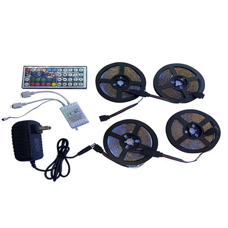 

20 Meter 3528RGB Strip Light Kit 44Keys Remote Control Water Proof US PLUG