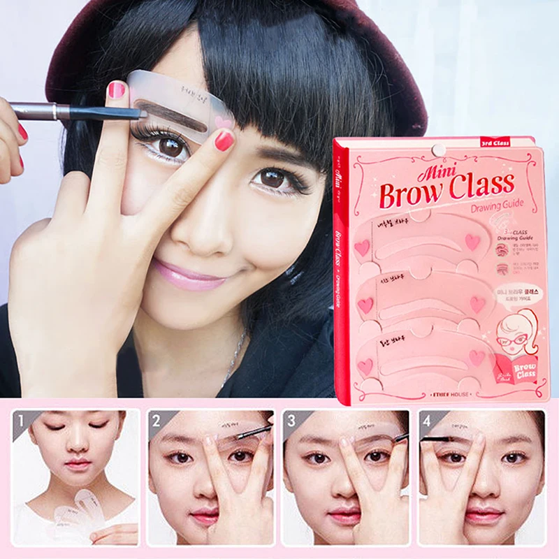 

3/12 шт., трафареты для бровей, многоразовые трафареты для бровей