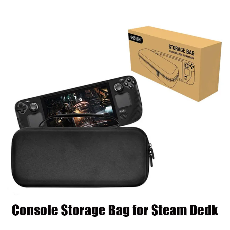 

Game Console Storage Hard Protective Case for Steam Deck Protective Cover with Mezzanine Zipper Game Console Bag Accessories
