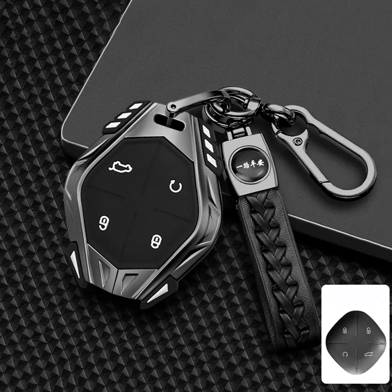 

Цинковый сплав 360° ° Полный чехол для автомобильного ключа для Jetour DASHING X-1 Plus DTC 2022 2023, защитный чехол для дистанционного ключа автомобиля DTC