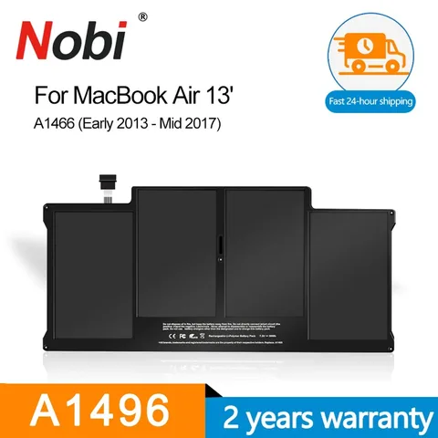 Аккумулятор NOBI A1496 для ноутбука Apple MacBook Air, 13 дюймов, A1466, 2012/2013/2014/2015/2017, MD760LL/A, MD761CH/A, 7,6 В, 7150 мАч, Бесплатные инструменты