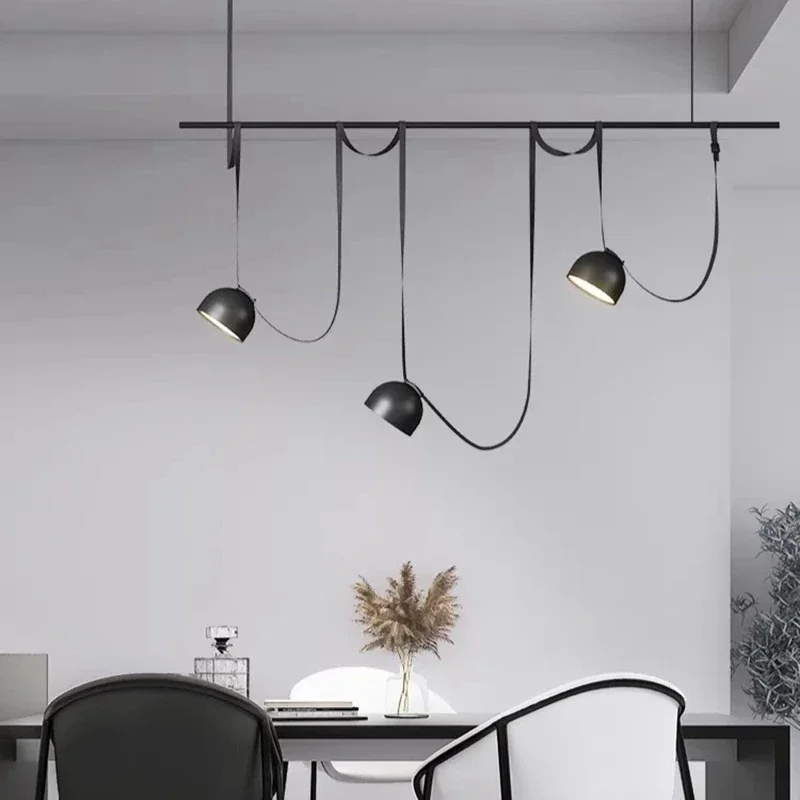 Креативные подвесные светильники с длинным кабелем черный/красный подвесной