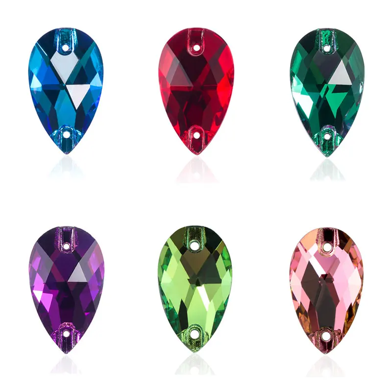 

Drop Rhinestones For Needlework Sewing Stones Tear Sew On Rhinestone For Dresses Bags Garment Shoes Crystal Decorations