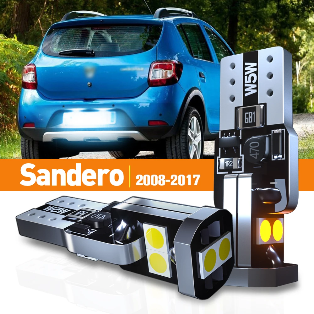 

2x LED License Plate Light For Dacia Sandero 2008 2009 2010 2011 2012 2013 2014 2015 2016 2017 Accessories Canbus Lamp