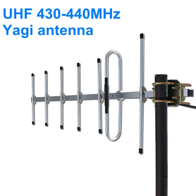 UHF433M outdoor yagi base antenna 10dBi 7elements 435M repeater tower yagi aerial uhf 430-440M high gain 440M