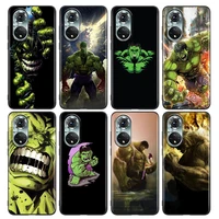 the incredible hulk green gaint phone case for honor x8 60 8x 9x 50 30i 21i 20 9a play nova 8i 9 se y60 magic4 pro lite tpu case