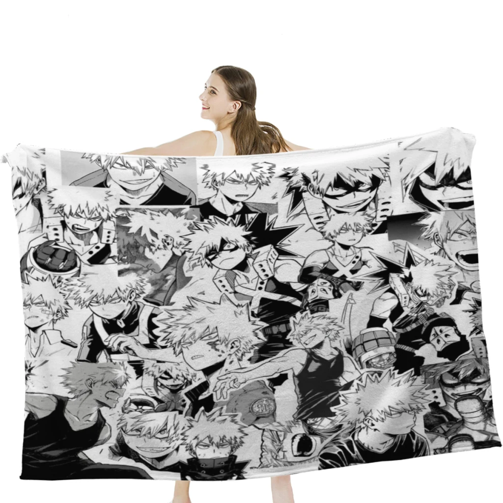 

Katsuki Bakugo Throw Blanket,Nap Blanket,Sofa, Camping, Cold Cinema or Travel