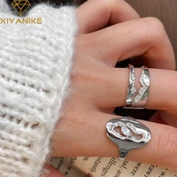 xiyanike unique broken texture open cuff finger rings for women girl new korean fashion jewelry friend gift party %d0%ba%d0%be%d0%bb%d1%8c%d1%86%d0%be %d0%b6%d0%b5%d0%bd%d1%81%d0%ba%d0%be%d0%b5
