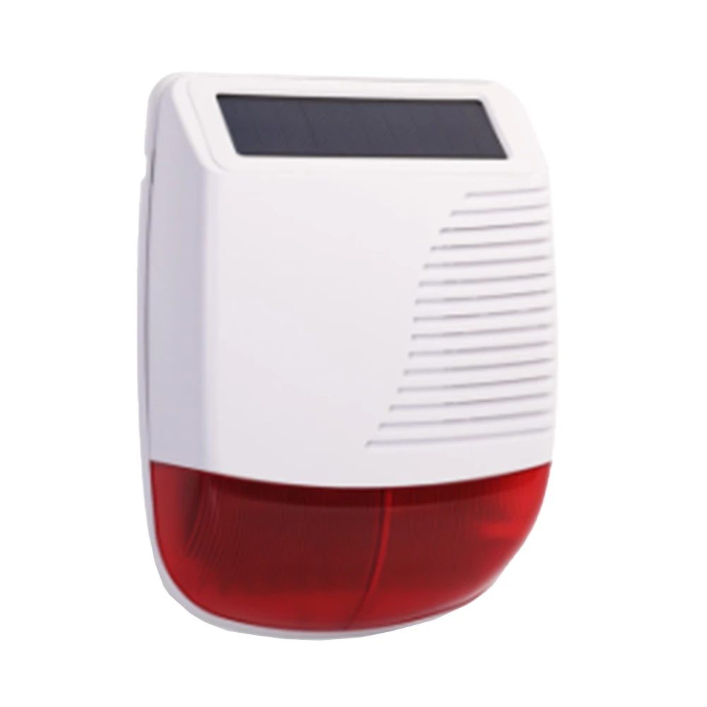 

Outdoor Solar Powered Strobe Siren Wireless Alarm Horn for Home Security Eye Catching Flashing Light Easy DIY Installation