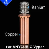 mellow all metal nf tarazy heat break bi metal titanium copper throat for anycubic mega s anycubic mega pro vyper 1 75mm