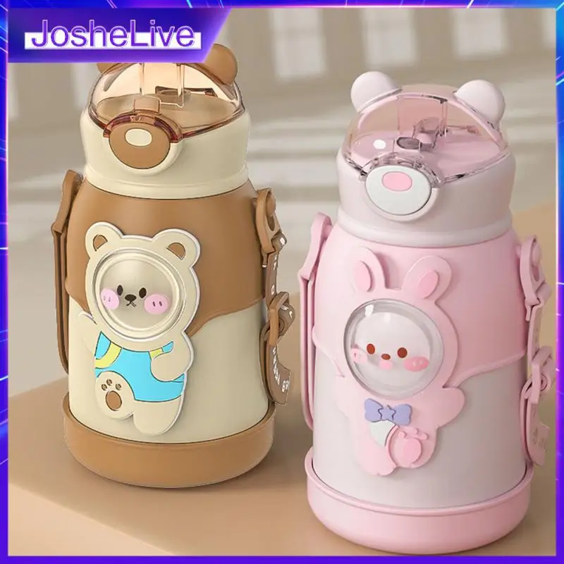 

For Children Insulation Vacuum Flasks Cute Cartoon Leak-proof Coffee Mug 500ml Stainless Steel Kawaii Thermos Mug Drinkware New