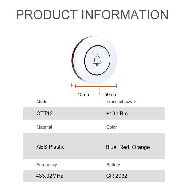 Приемник монитора QWICALL с 1 дисплеем 10 кнопок вызова стола беспроводная система