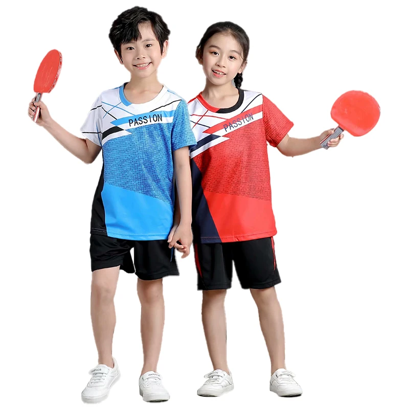 

Детские спортивные костюмы для бадминтона для мальчиков и девочек, рубашки для настольного тенниса для девочек, юбка, одежда для пинг-понга,...