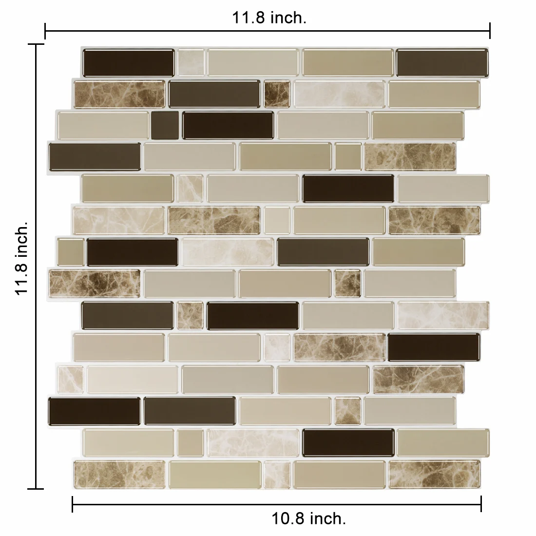 

2.5mm 3d Effect Self-adhesive Wall Sticker Washroom Waterproof Baffle--1 Sheet