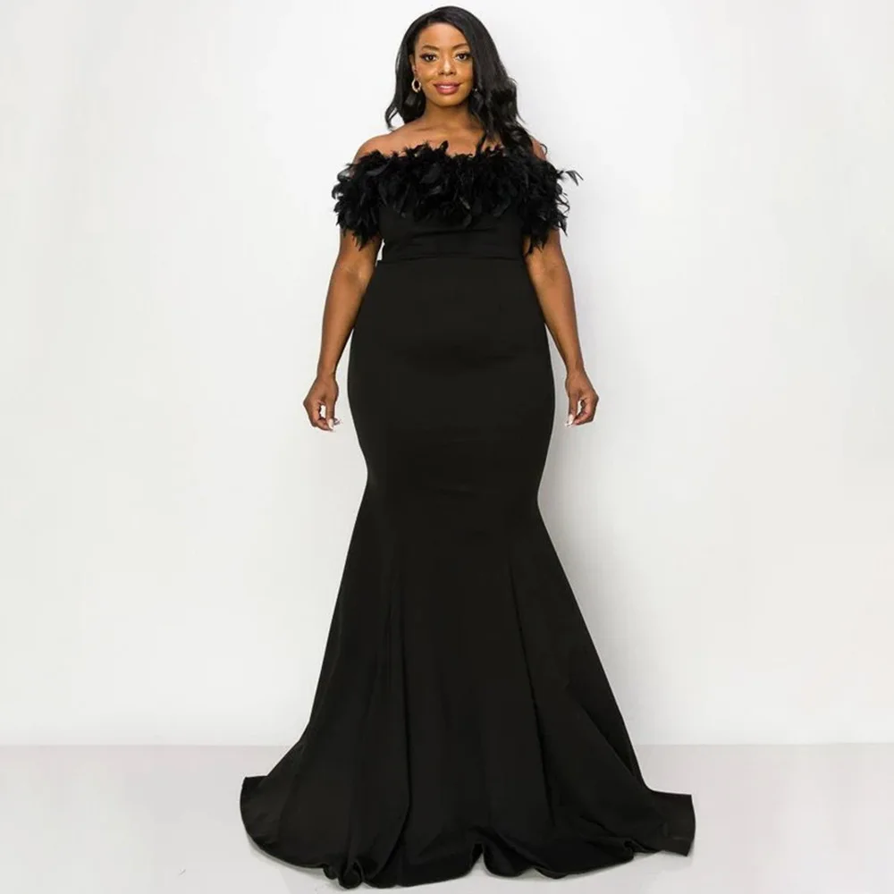 Evening Dress 2022 Novelty Plus Size Women's Clothing Designer Dress Women Luxury Runway Solid Slim Fit Strapless Floor-Length