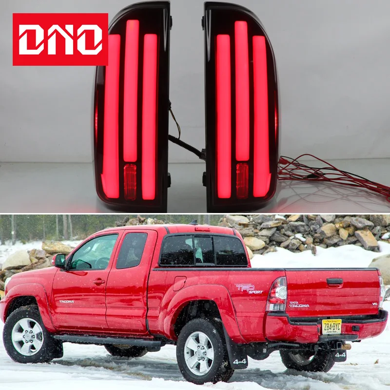 

DNO Car LED Tail Light For Toyota Tacoma 2005-2015 Rear Fog Lamp Brake Reverse Turn Signal Taillamps Indicators