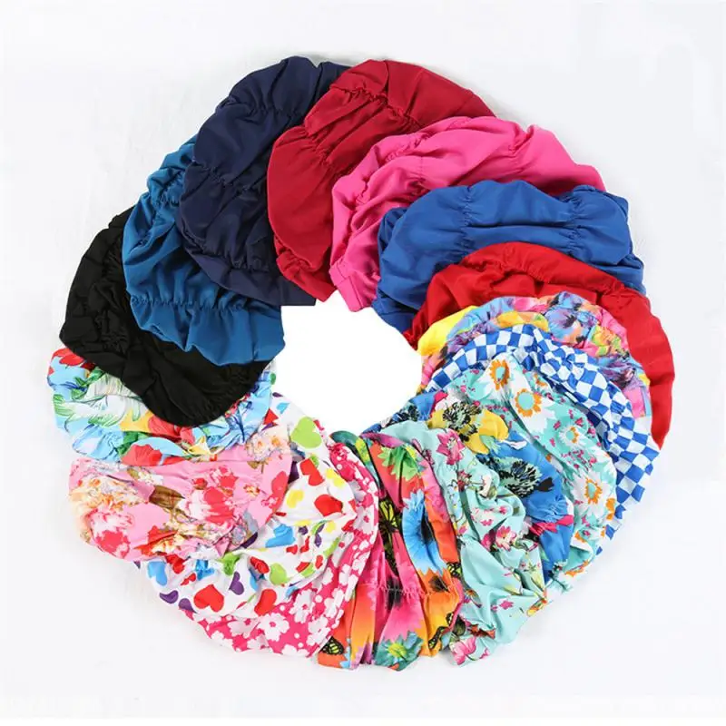 Эластичный нейлоновый тюрбан для душа шапка купания в бассейне с цветочным