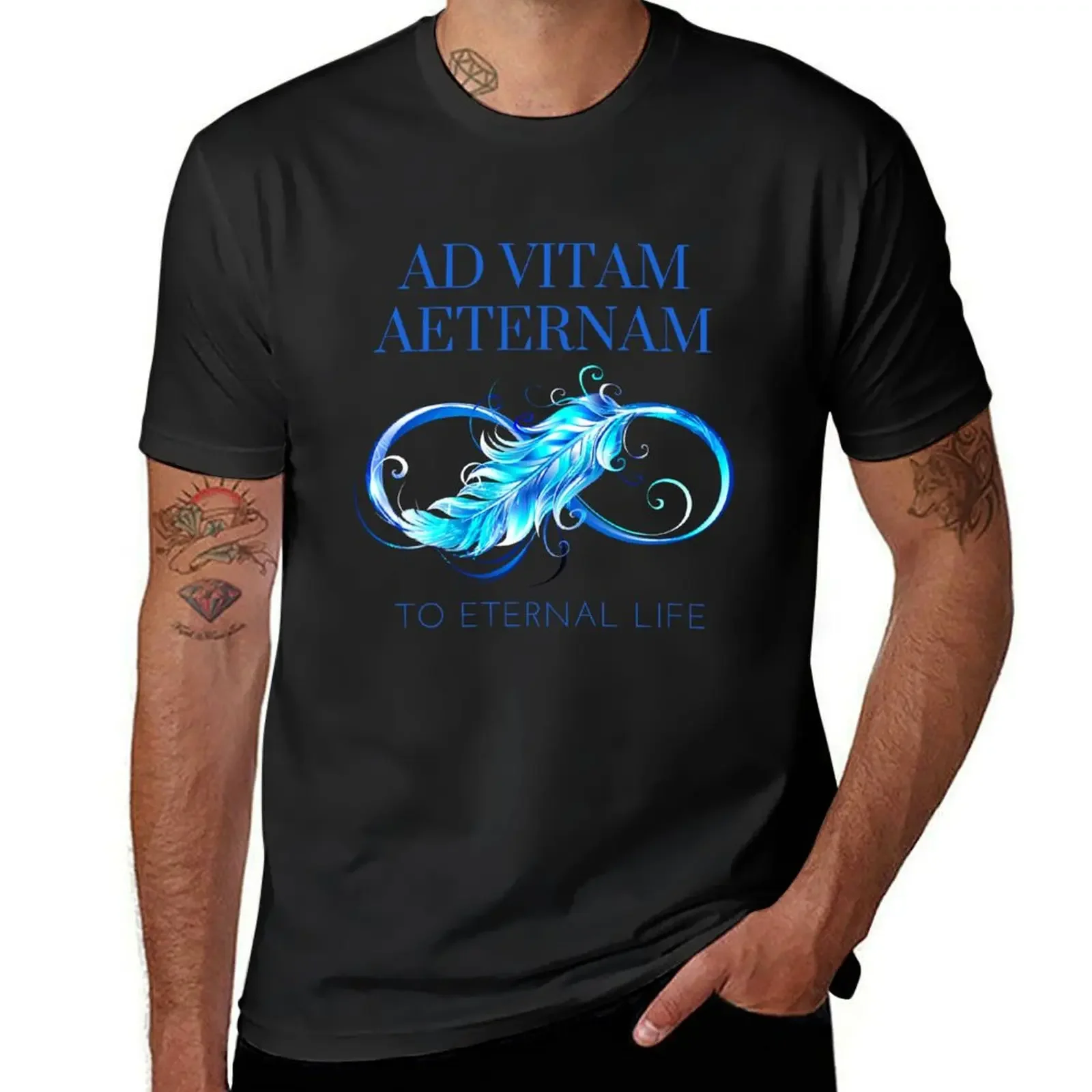 Ad Vitam Aeternam - To вечная жизнь Латиноамериканская фраза с красивой синей вечностью