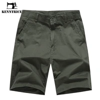 kenntrice 2022 new summer shorts for men 100 cotton solid high quality short pants casual business social elastic waist shorts