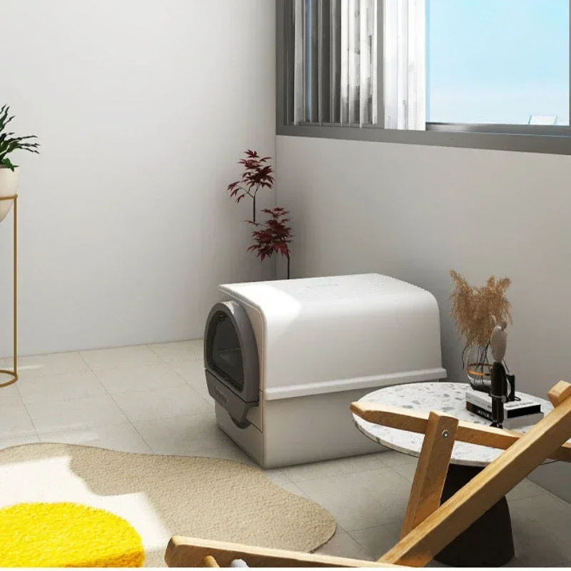 Полуавтоматический контейнер для кошачьего туалета закрытый дизайн с легкой