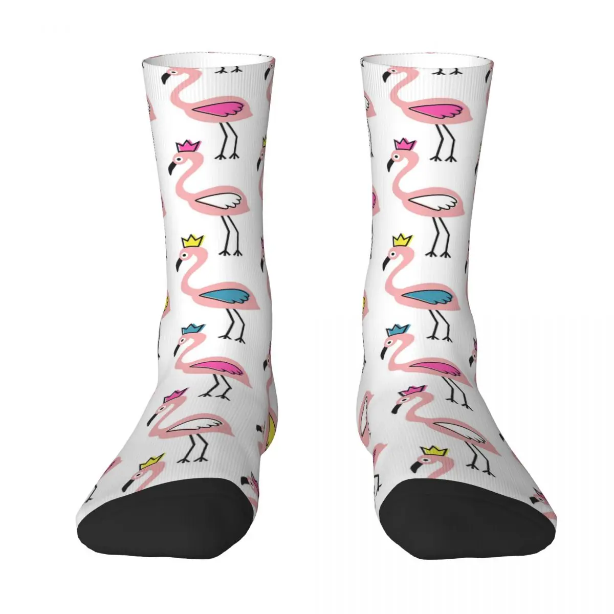 Flamingo With Crown Seamless Pattern Adult Socks,Unisex socks,men Socks women Socks