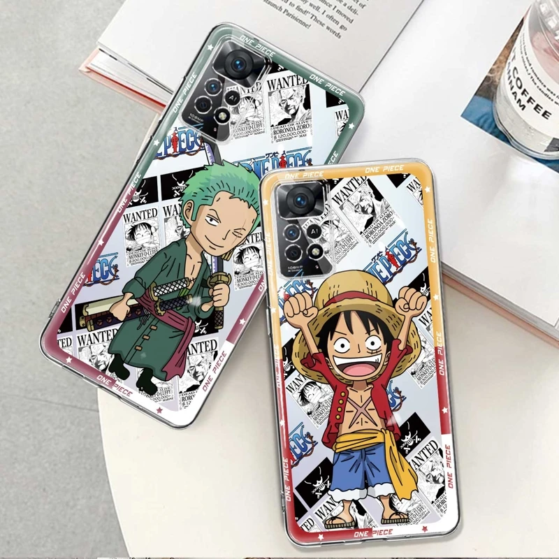 

For Xiaomi Redmi Note 9S 7 8 9 10 11 12 4G 5G Pro 10S 10Pro 11T NOTE11 8T Soft One Piece Anime Zoro Cover Case