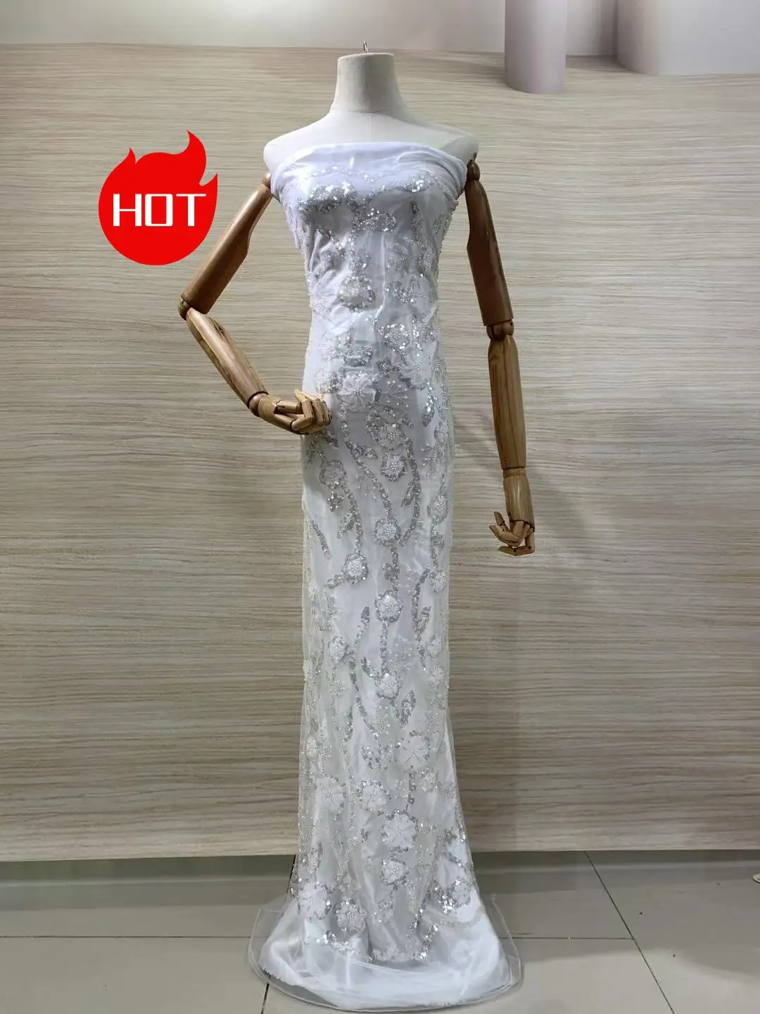 

Роскошное высококачественное новейшее элегантное мягкое кружевное платье с множеством блесток из ткани с камнями для свадебного длинного платья NN5693_Z