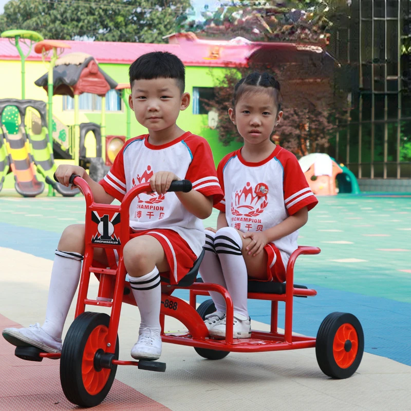 

Kindergarten Children's Tricycle Double Preschool Education Tricycle Children's Bicycles Standing Pedal Can Take People Toy Car