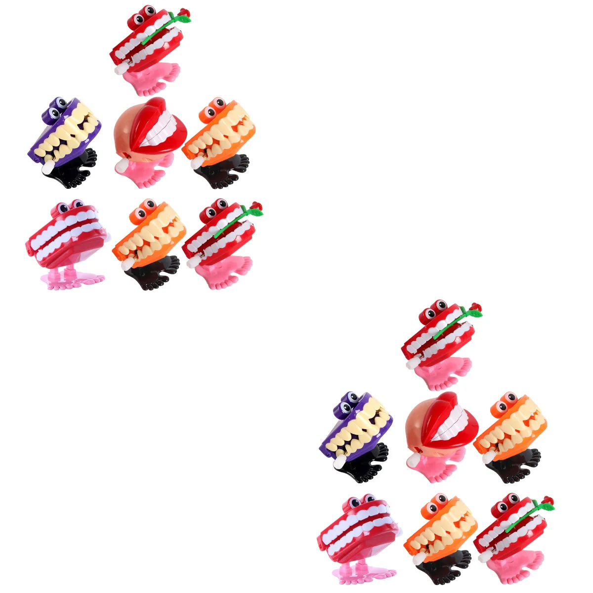 

14 pcs Walking Chattering Teeth Toys Wind-up Funny Teeth Random Style