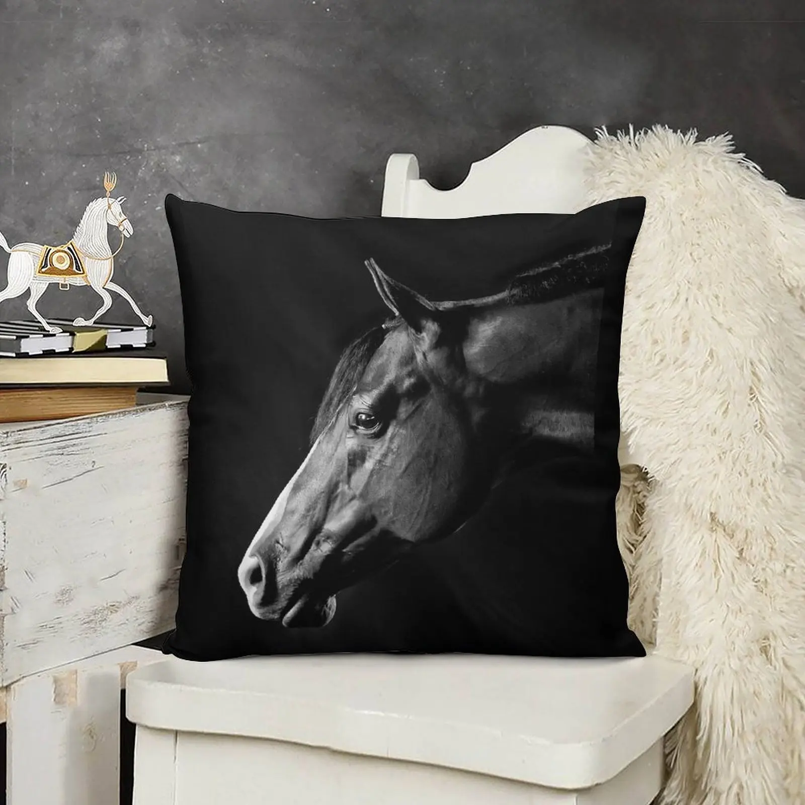 Четверть Лошади гелдинг портрет диванная подушка подушки для декоративного