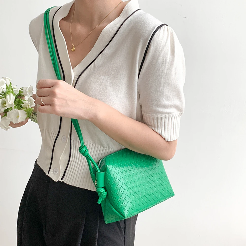 

Rejolly Woven Shoulder Purse for Women Small PU Leather Crossbody Bag Trendy Fashion Handbag