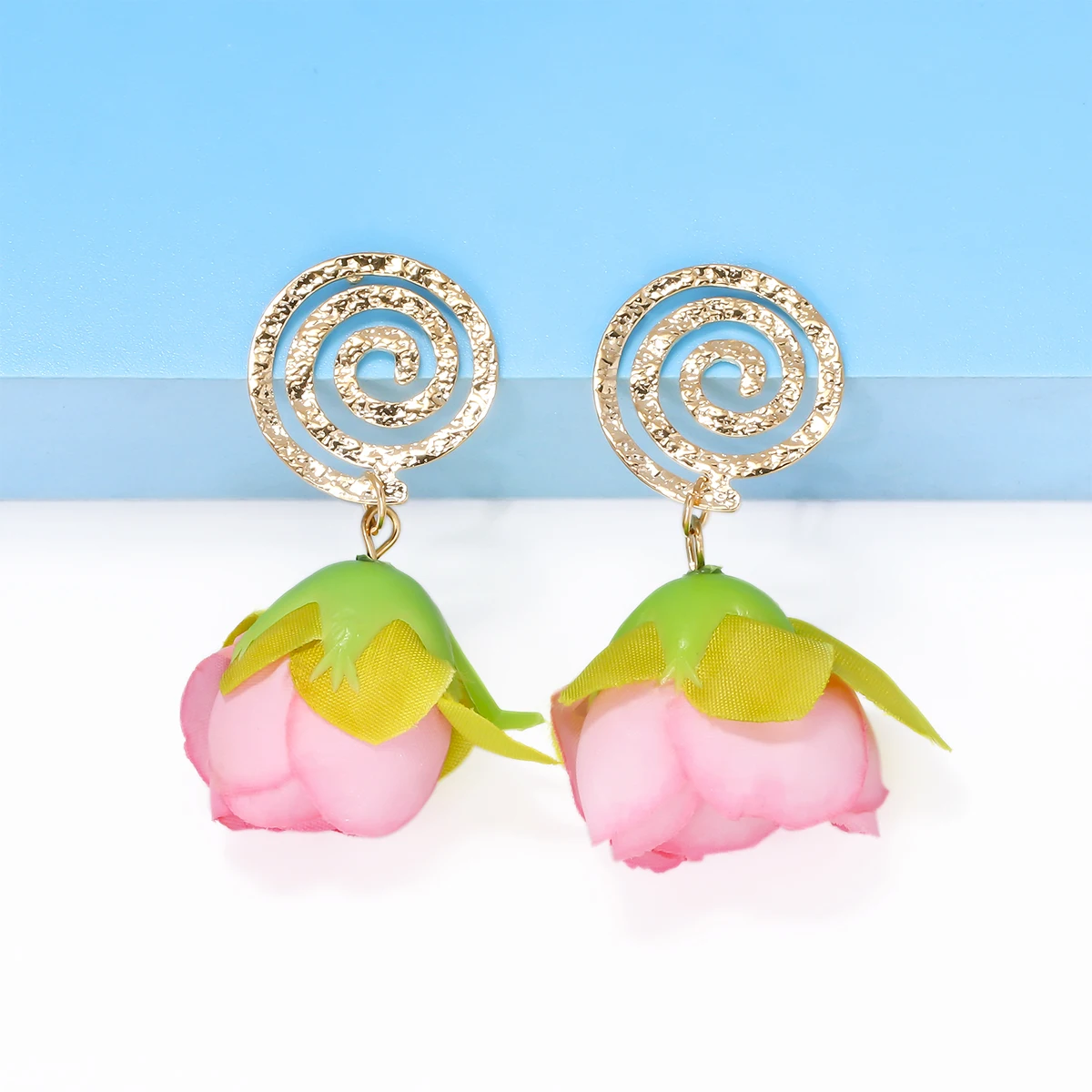 

New Handmade Simulation Flower Rose Flowers Drop Earrings for Women Girls 2023 Trend Party Accessories Statement Jewelry Gifts