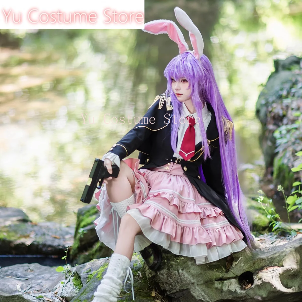 Touhou Project Reisen Udongein Inaba Юбка Косплей Костюм Cos Game Аниме Вечеринка Униформа Хэллоуин