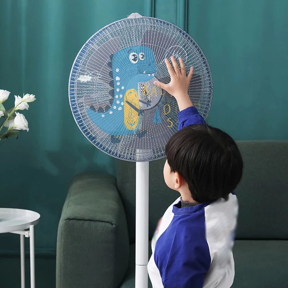 

Universal Cartoon Fan Cover Children's Fan Case Kids Fan Dust Cover Protector Net Baby Electric Fans Fingers Guards Safety Mesh