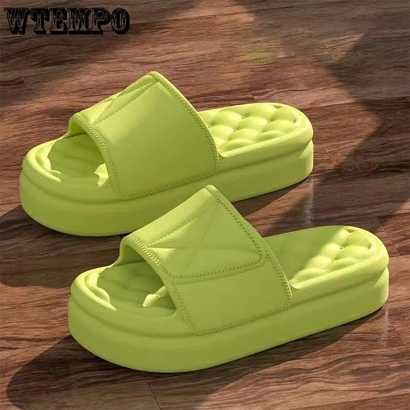 

WTEMPO Thick-soled Summer Slippers Bathroom Non-slip Home Couples Men Women Ladies Outer Wear Sandals Wholesale Dropshipping