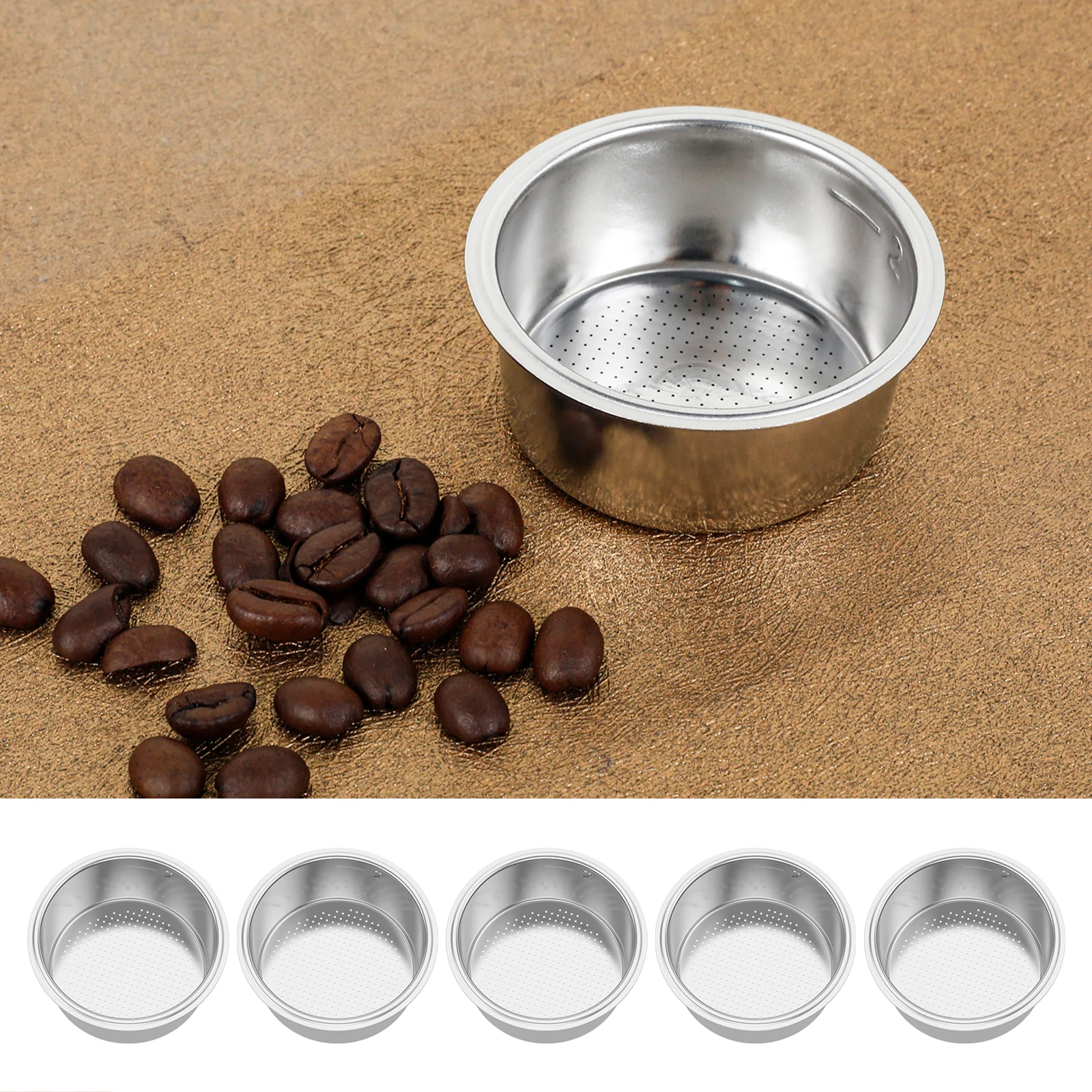 6 шт. фильтр для кофе из нержавеющей стали однослойная корзина фильтра под