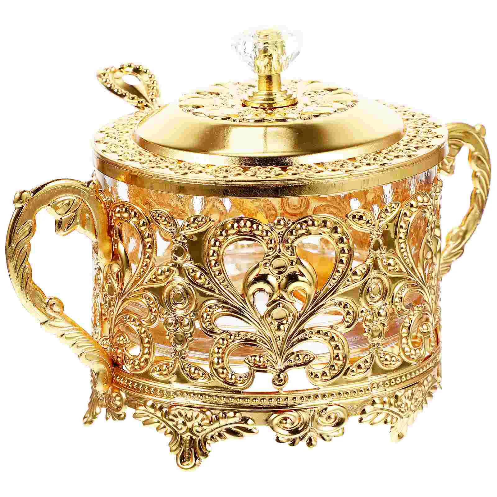 

Iron Snack Jar Household Spice Storage Lid Terrarium Glass Containers Accessories Vintage Seasoning Gift Box Condiment Food