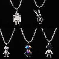 stainless astronaut rabbit robot men women versatile childrens accessories name necklace personalised christmas gift kol saati