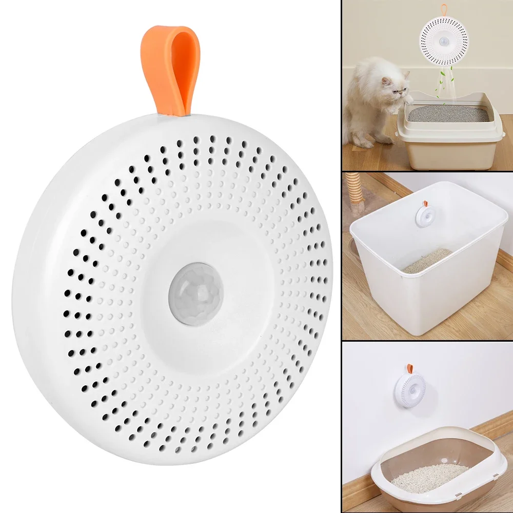 

2600mAh Air Cleaning Odor Pet Smell Remover Cat Odor Purifier Smart Deodorizer Dog Toilet Rechargeable for Cats Litter Box