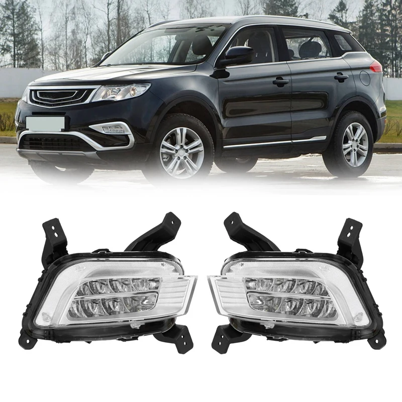

Car Right Front Bumper LED Fog Lights Assembly Driving Lamp Foglight for Geely Atlas Emgrand X7 Sport 2016 2017
