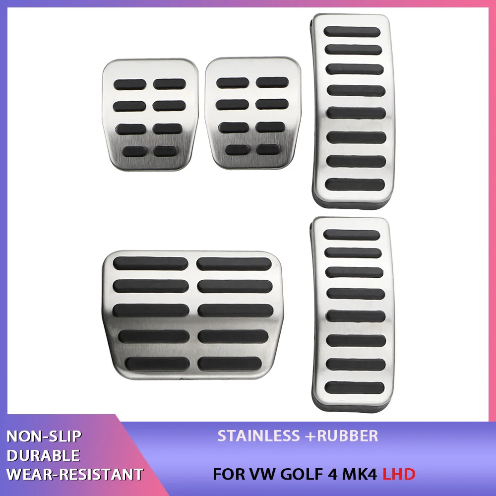 Крышка педали автомобиля для Volkswagen VW Golf 4 MK4 Golf4 1997-2005 Защитная крышка педали из нержавеющей стали для газового тормоза и мертвых отходов (art.: 3920bb2cfe193) - 3920bb2cfe193