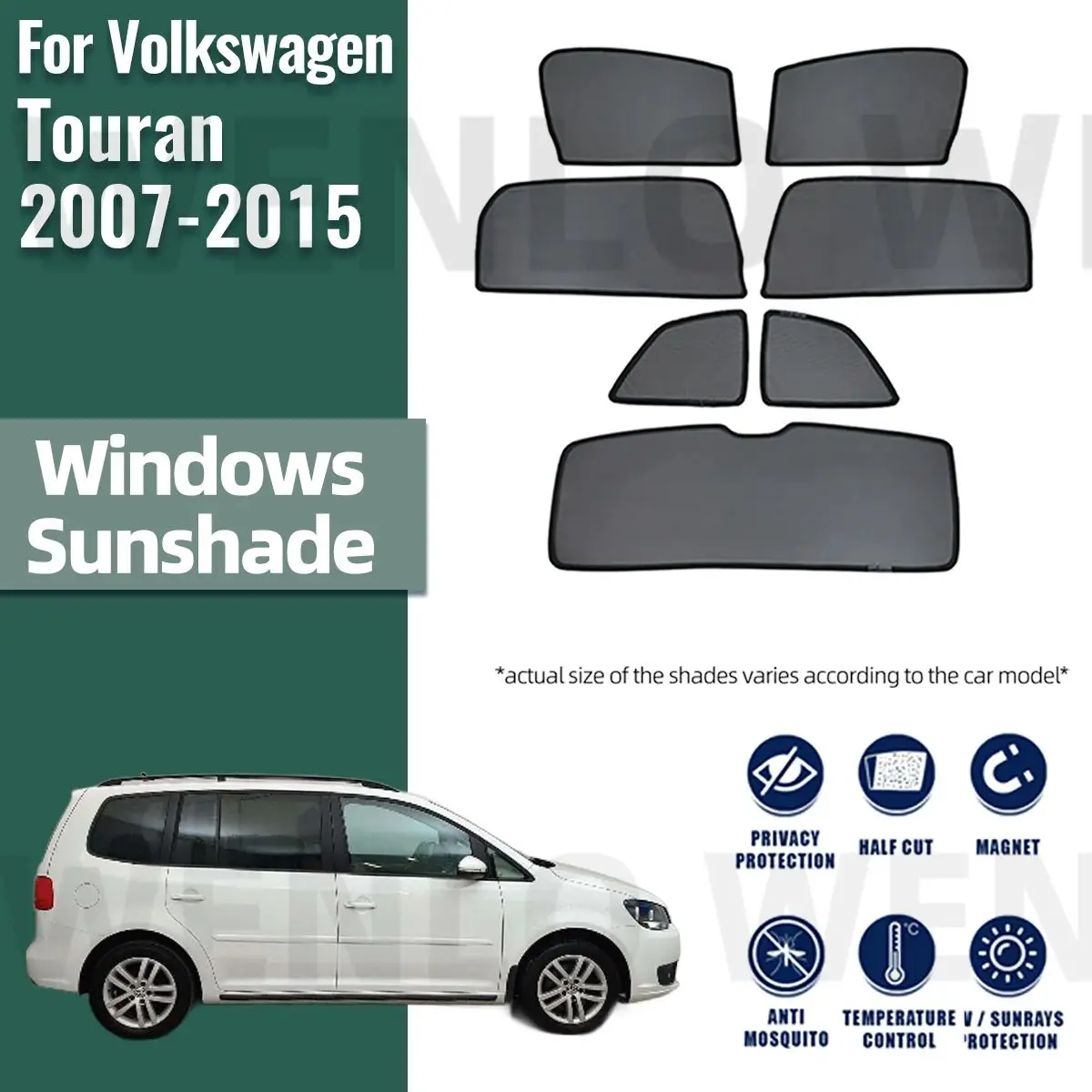 Для Volkswagen VW Touran 2007-2015 боковое окно солнцезащитный козырек магнитный