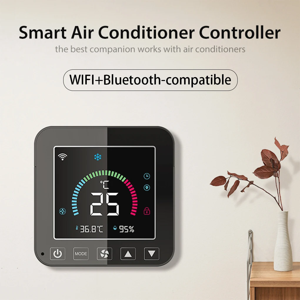 

Smart Thermostat LCD Backlight WiFi Wireless APP Control Air Conditioner Controller Programmable Real-time Detector