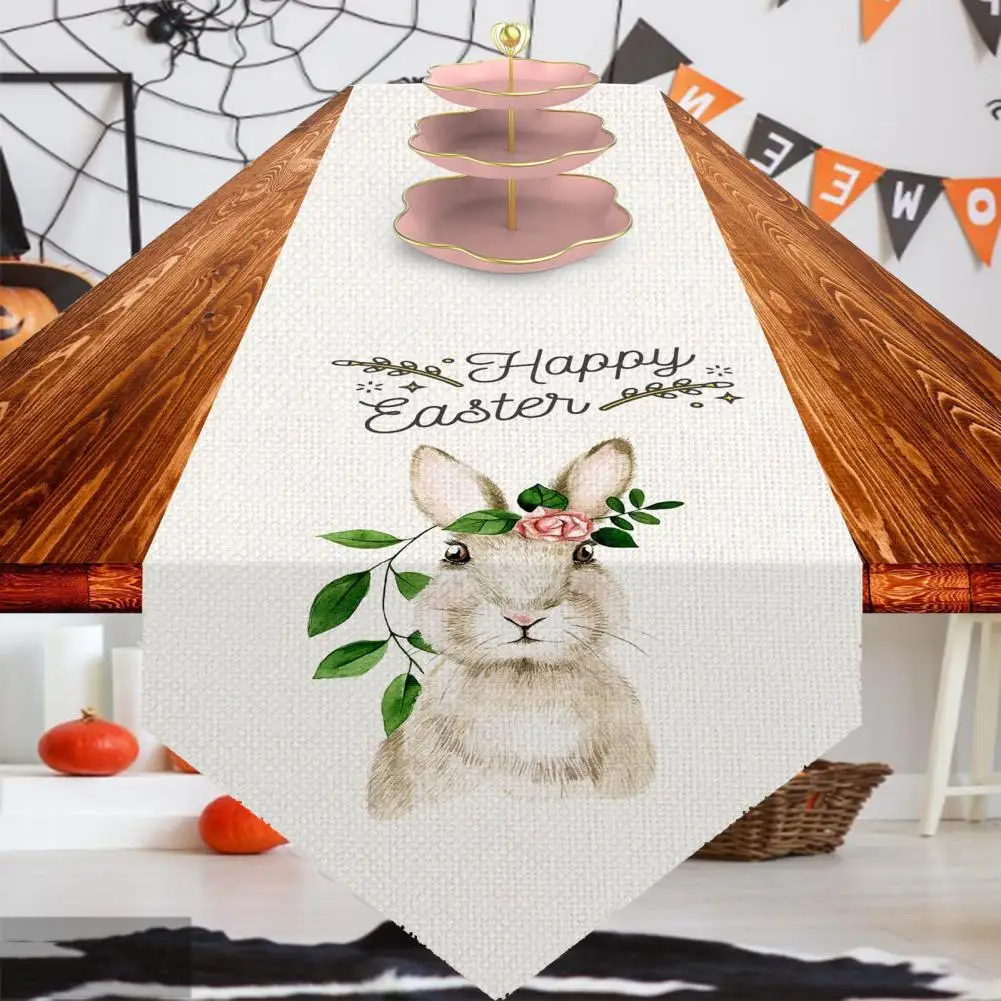

Table Runner Digital Printing Comfortable Touch Festive Pattern Stain-resistant Soft Texture House Decoration Widely Used Cute B